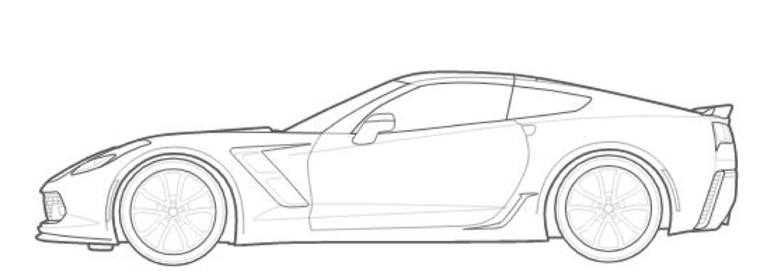 Corvette coloring page gm authority