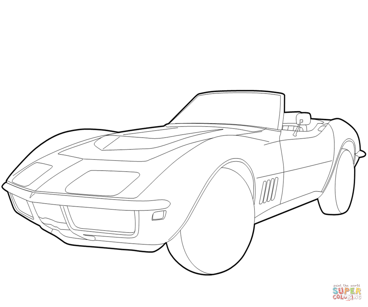 Chevrolet corvette coloring page free printable coloring pages