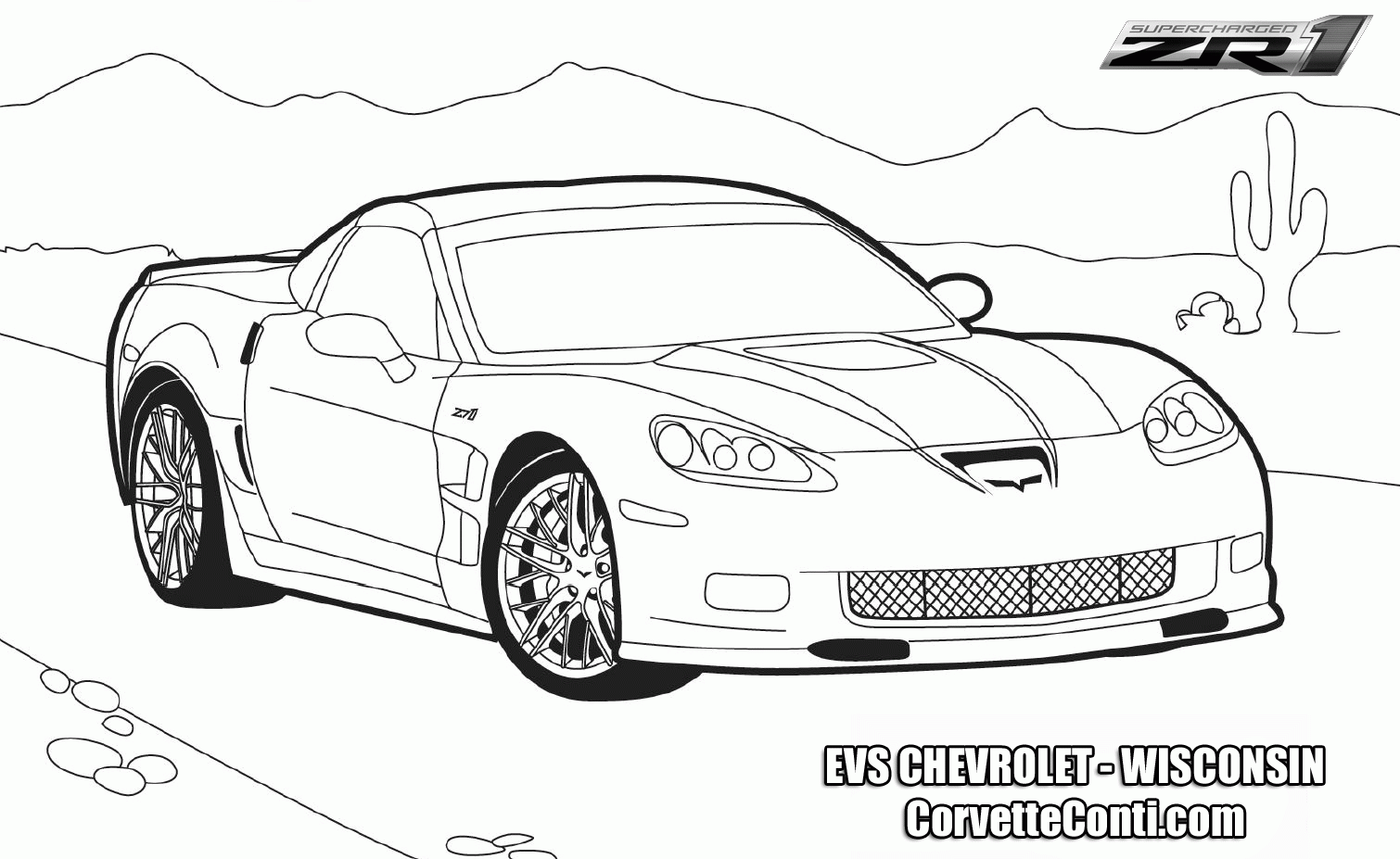 Corvette coloring pages printable for free download