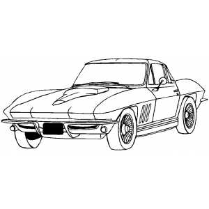 Corvette coloring page