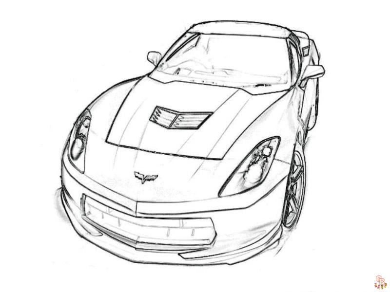 Rev up your creativity with corvette coloring pages