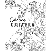 Coloring costa rica a nature and wildlife illustrated coloring book kogel jane esquivel noelia books