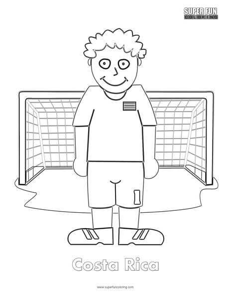 Costa rica football coloring page