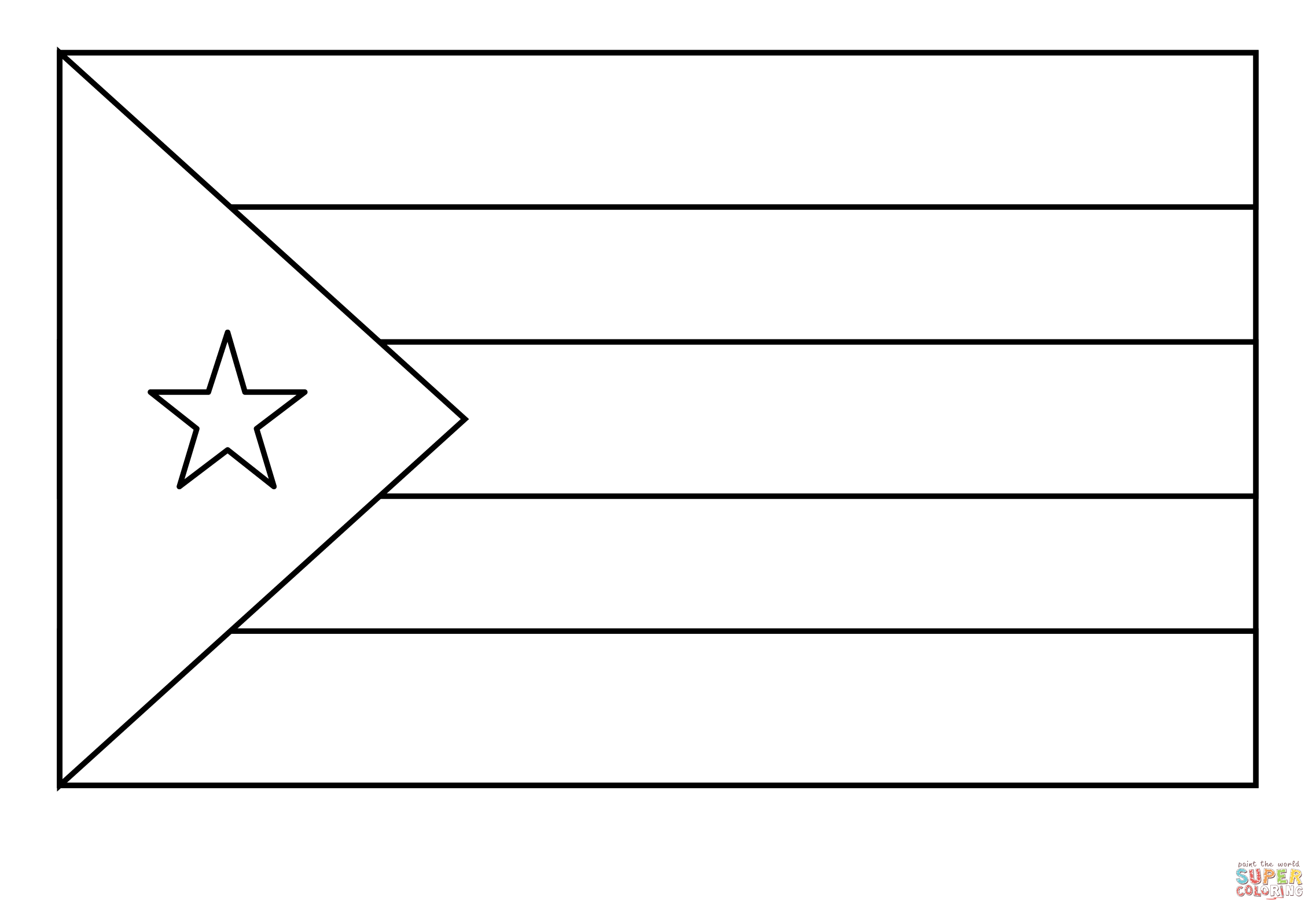 Flag of cuba emoji coloring page free printable coloring pages