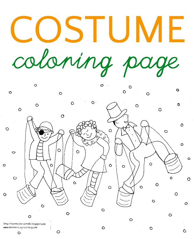 Costume coloring page