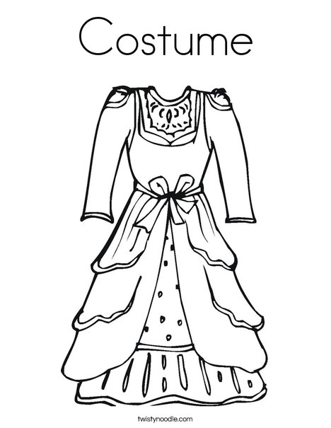 Costume coloring page