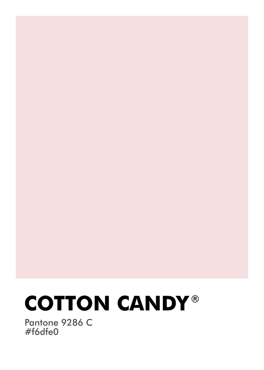 Pantone cotton candy poster picture metal print paint by masahiro art