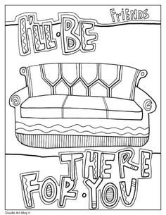 Friends central perk couch coloring page rcoloringsheet