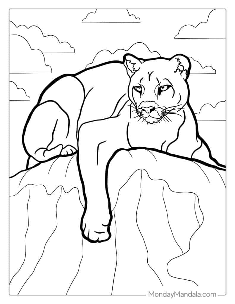 Lion coloring pages free pdf printables