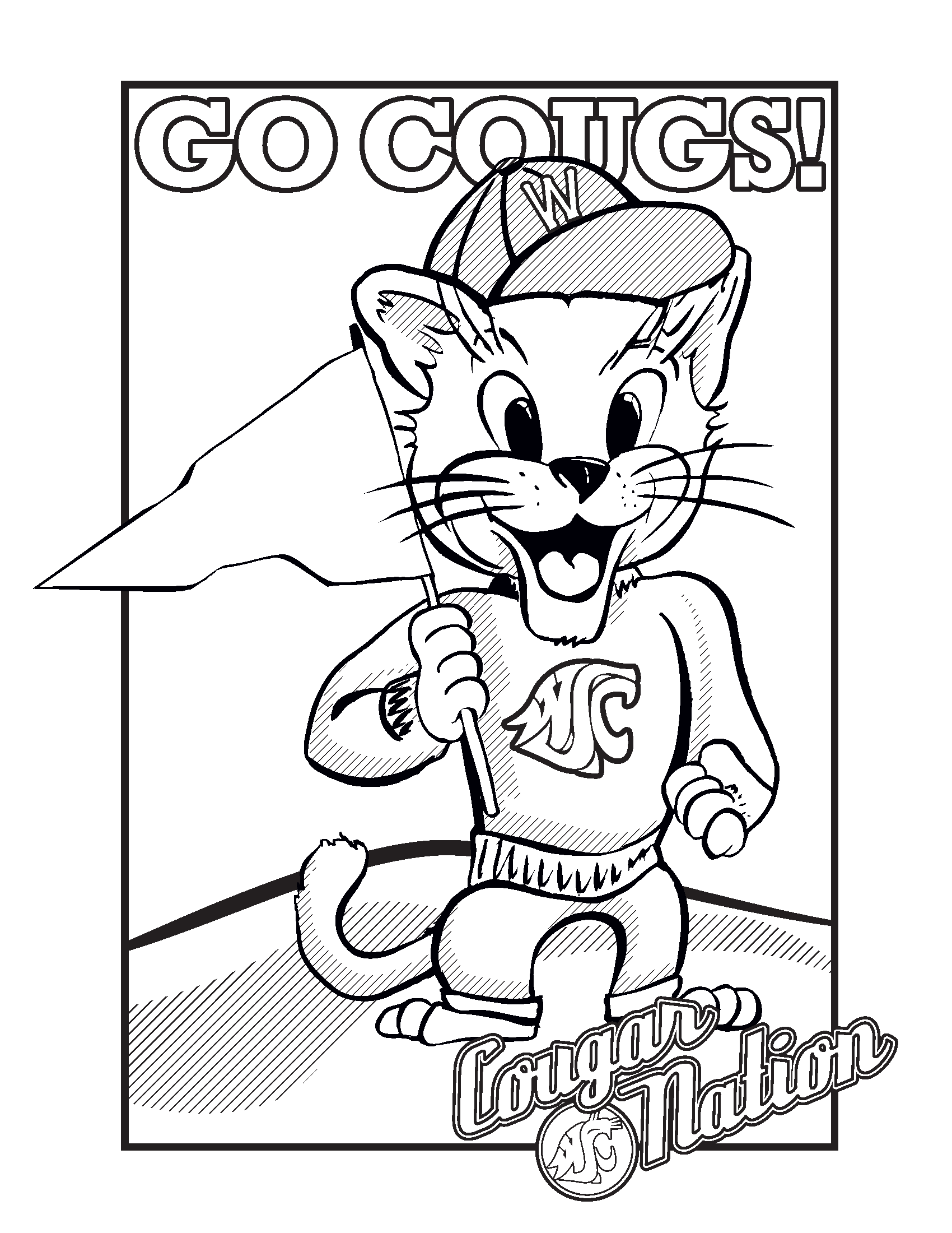 Cougar coloring contest washington state university