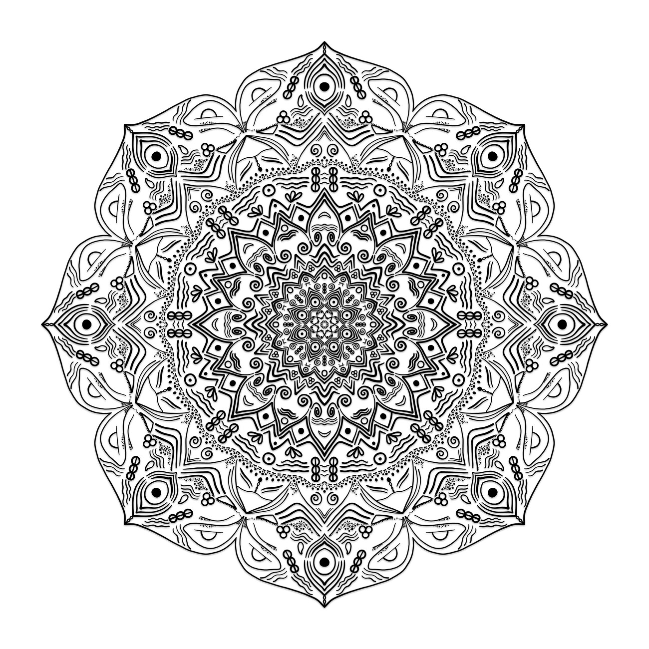 Illustration artistiques mandala symbols