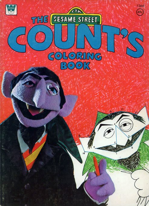 Sesame street the counts coloring book whitman retro reprints