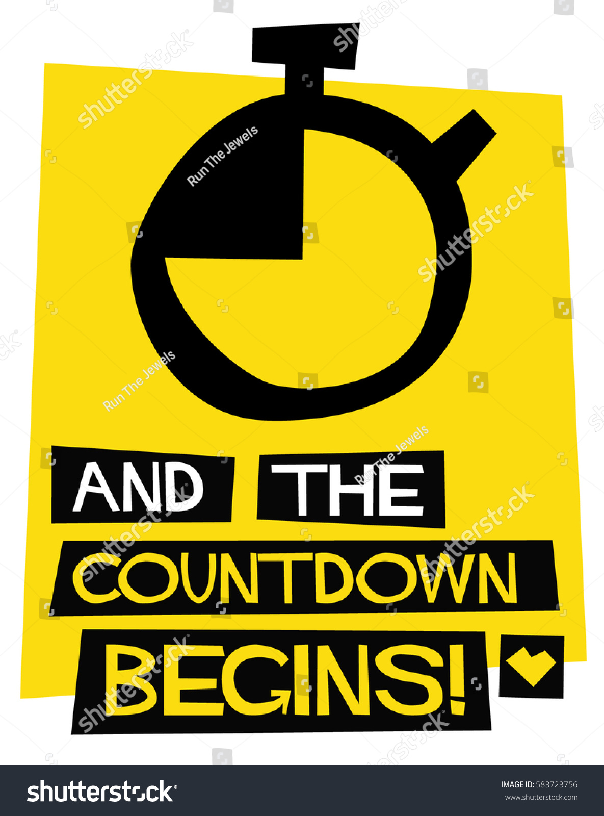 Countdown begins flat style vector illustration stock vector royalty free