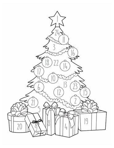 Free christmas coloring countdown