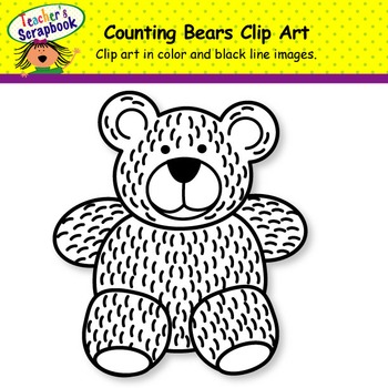 Classic counting bears clip art by teachersscrapbook tpt