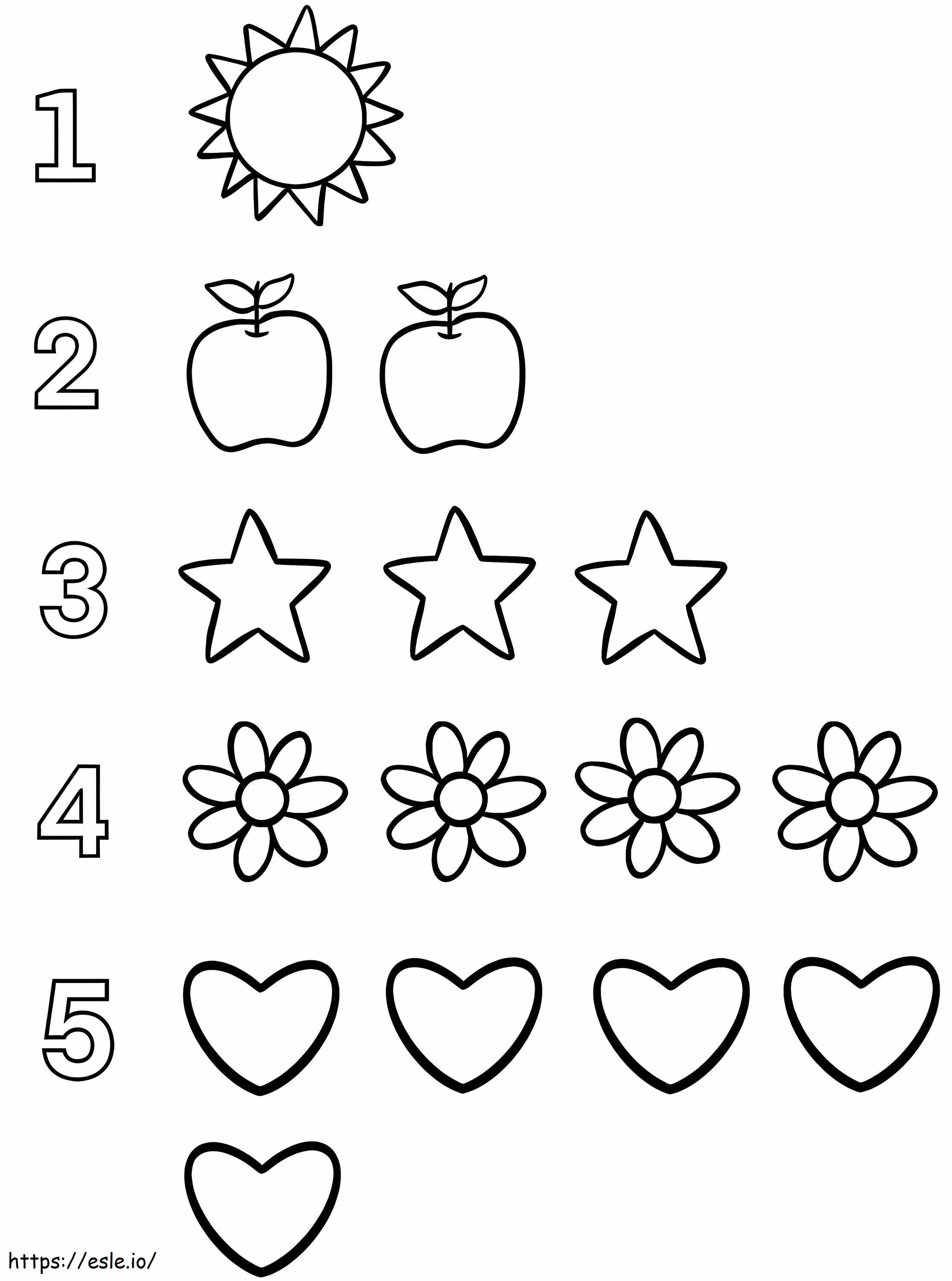 Printable counting coloring page