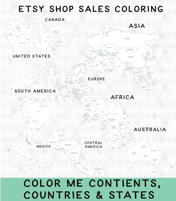 Printable world map coloring pages coloring continents coloring countries coloring states sales color sales color tracker