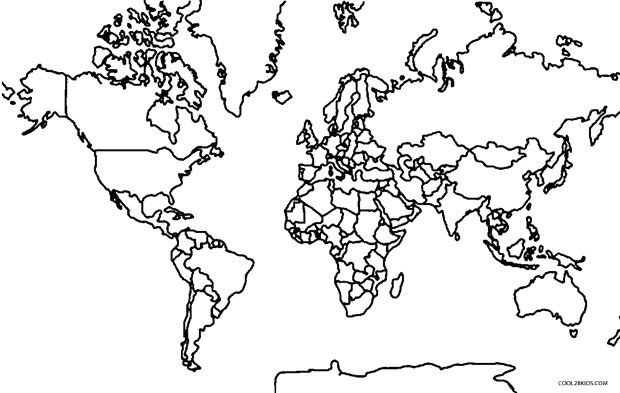 Printable world map coloring page for kids coolbkids world map coloring page coloring pages kids world map