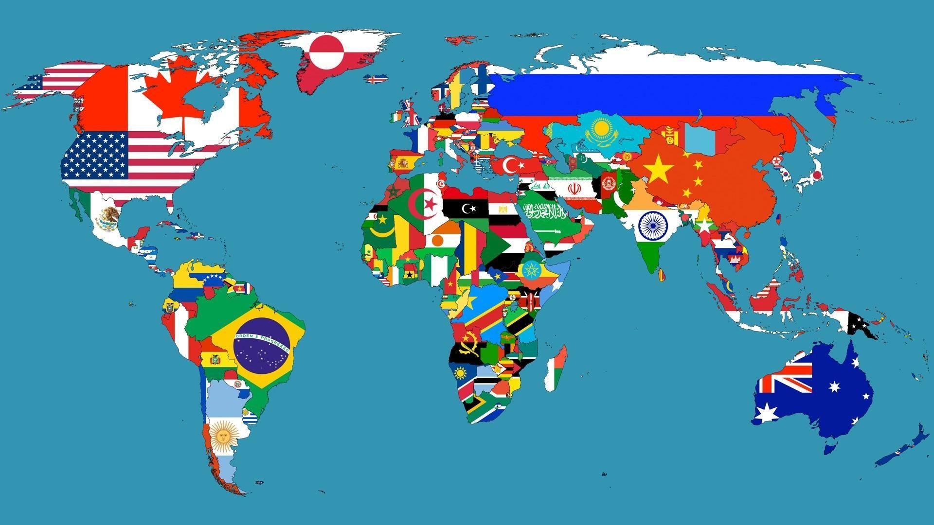 World maps with countries wallpapers
