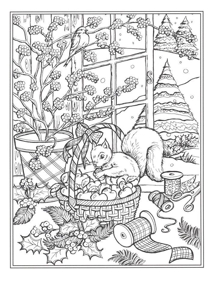 Country christmas coloring book detailed coloring pages coloring books christmas coloring books