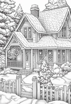 Country christmas coloring pages by art coloring book tpt