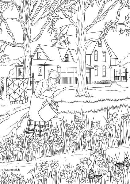 Best adult coloring pages to print featuring country scenes and nature â favoreads coloring club