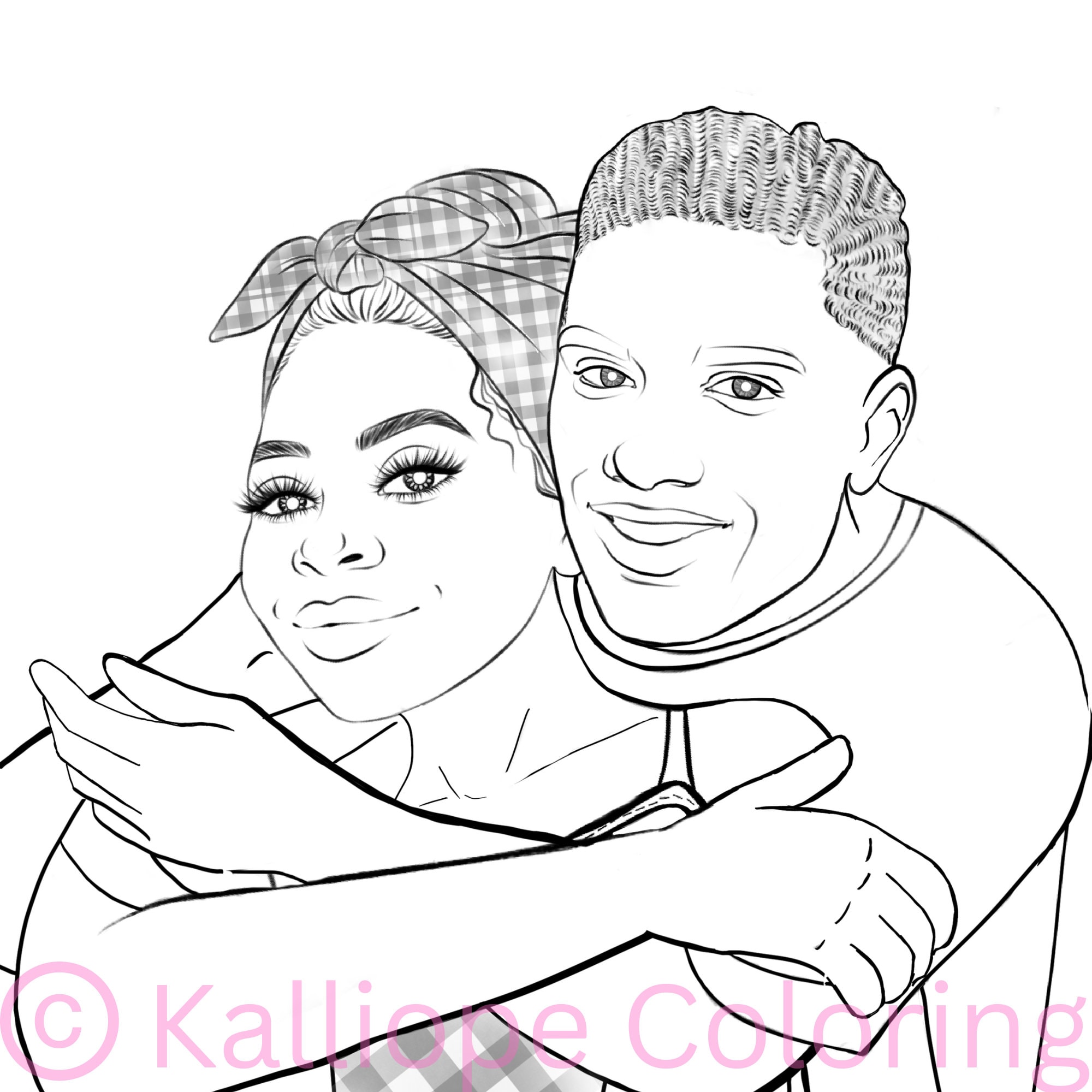 Adult coloring pages printable romantic black couple coloring page digital download black man and woman couple in love coloring page