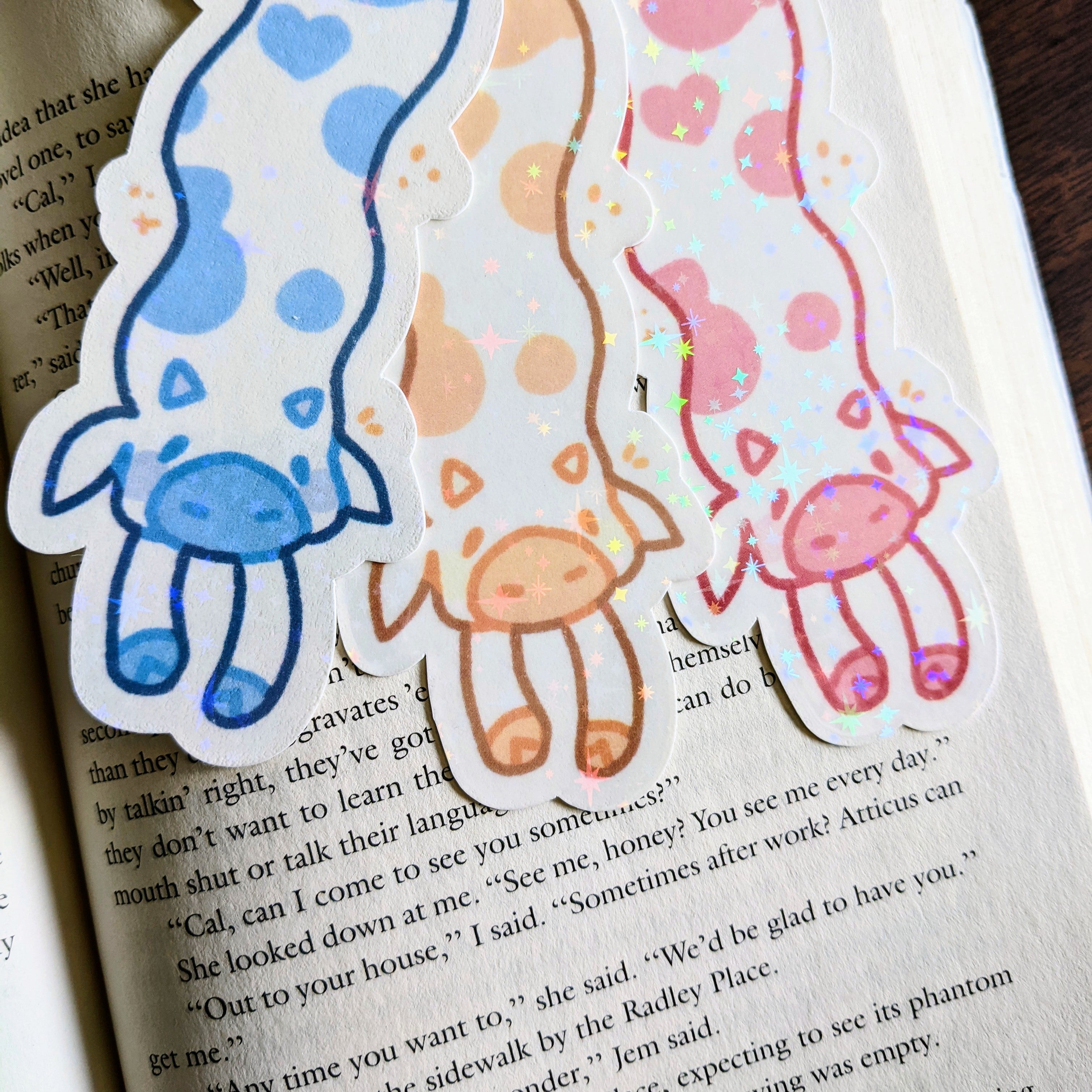 Sparkly cow bookmarks â milky tomato