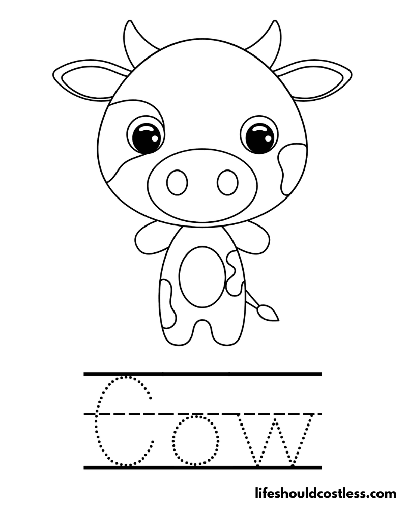 Cow coloring pages free printable pdf templates