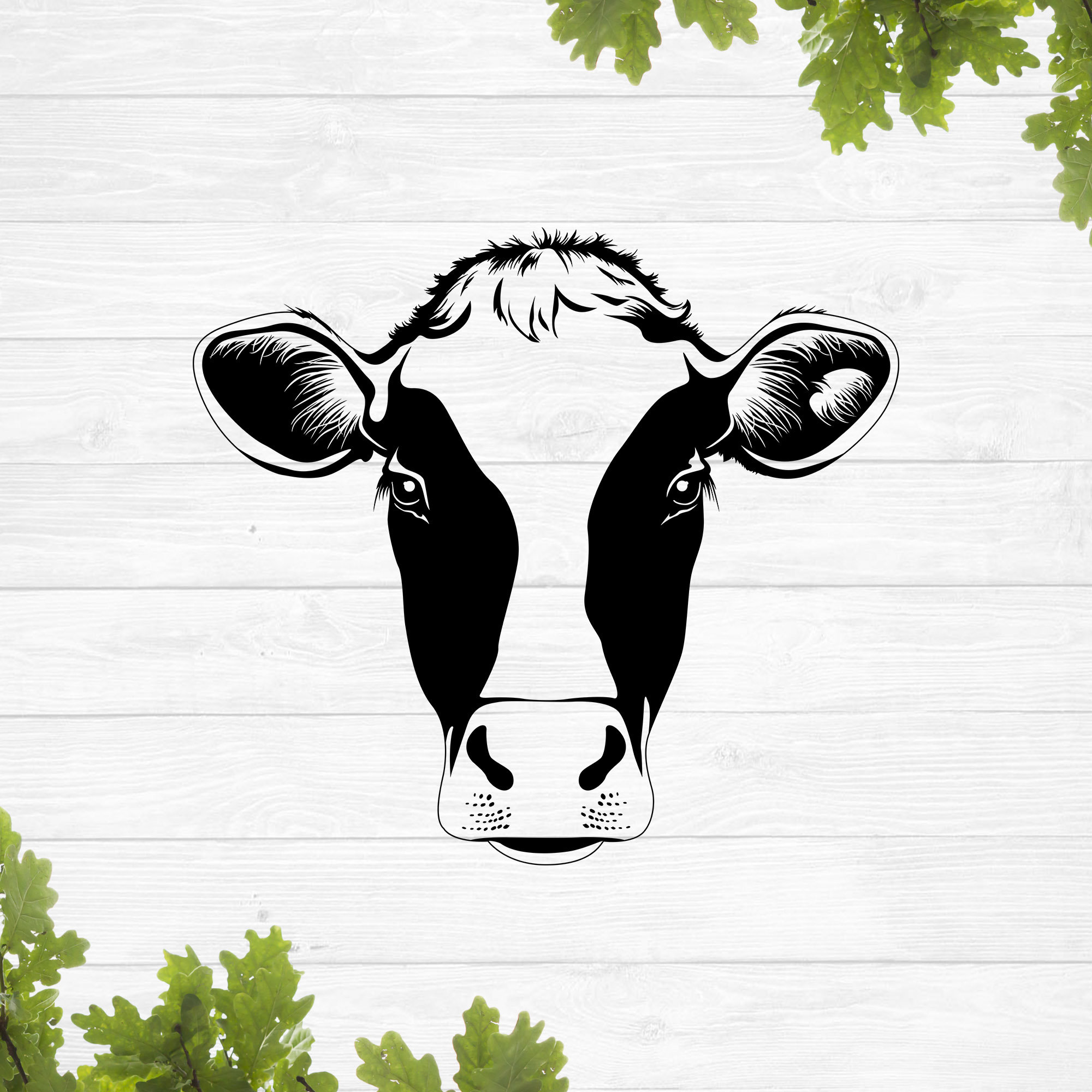 Cow face svg cow head svg heifer svg cow svg dxf cricut silhouette vinyl stencil sublimation design files eps png jpg printable