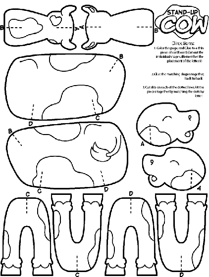 Cow coloring page