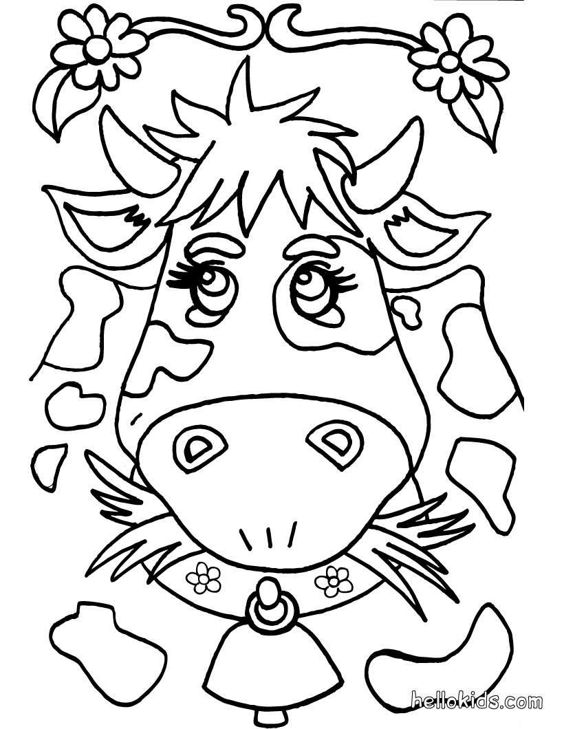 Cow coloring pages