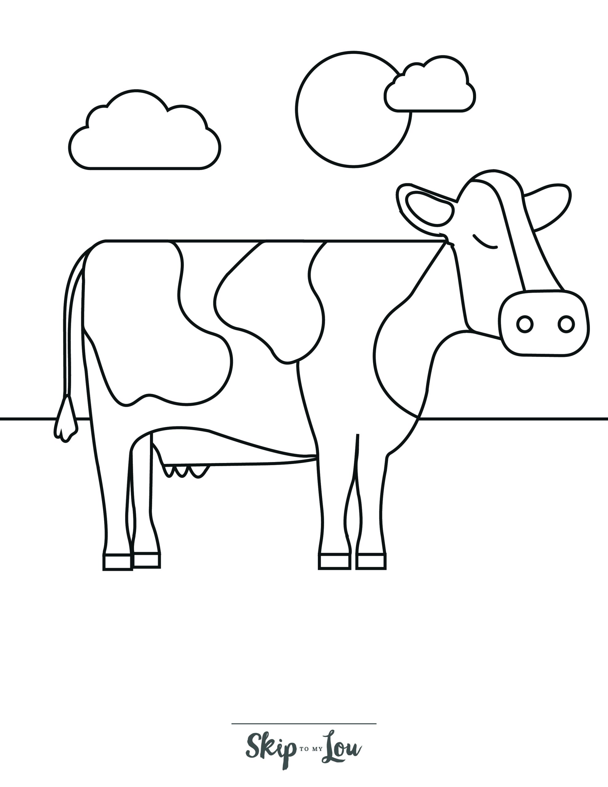 Free printable cow coloring pages with pdf download skip to my lou