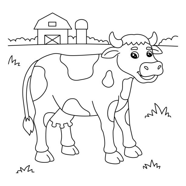 Coloring book calf stock illustrations royalty