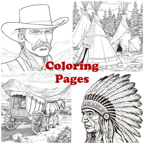 Wild west coloring pages wild west coloring sheet cowboy coloring book western coloring sheet