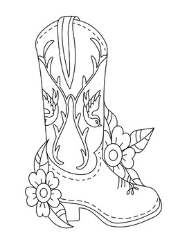 Western cowboy coloring pages