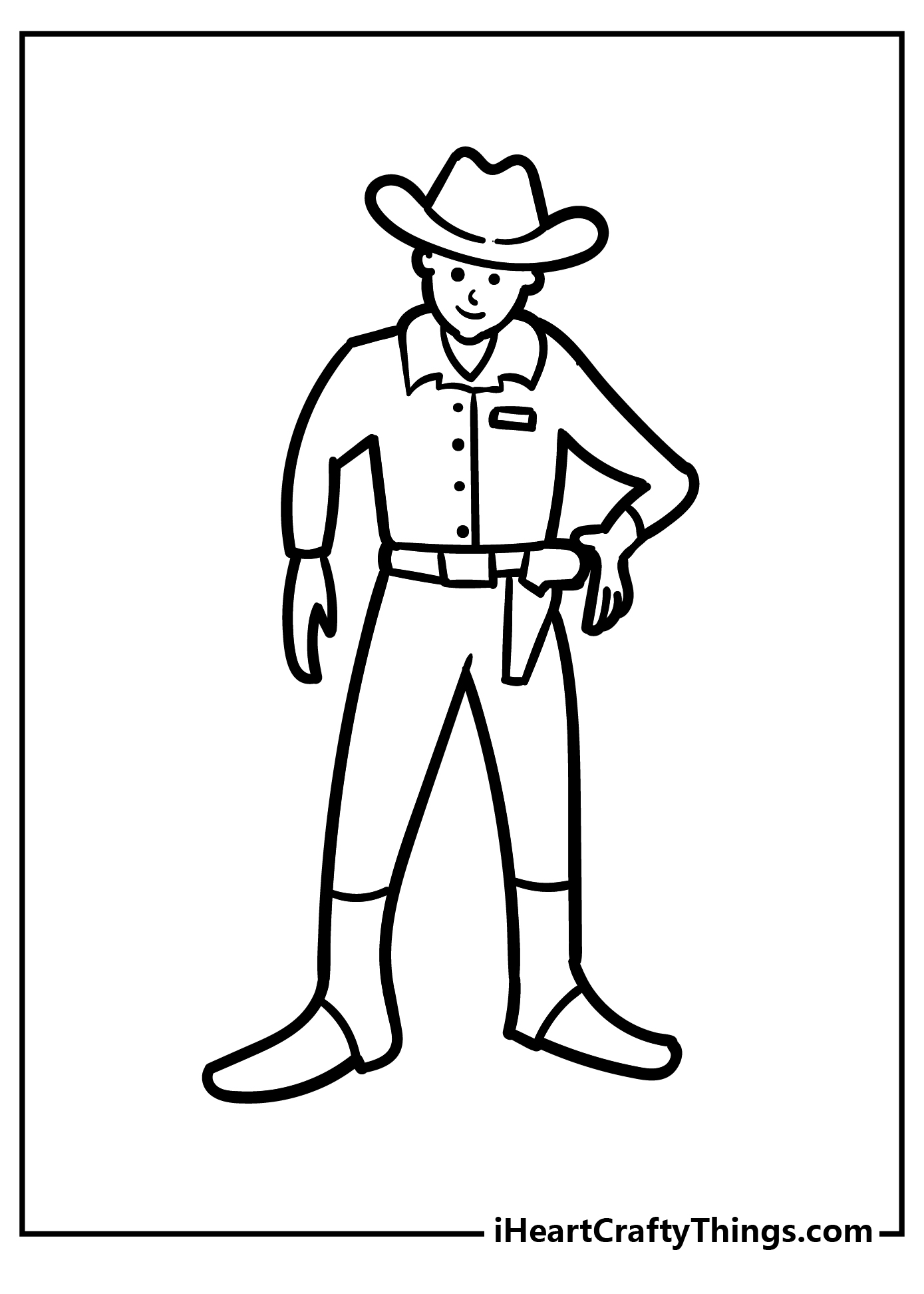 Cowboy coloring pages free printables