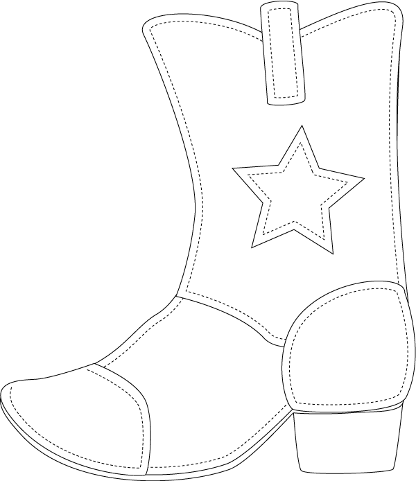 Free printable cowboy boot template