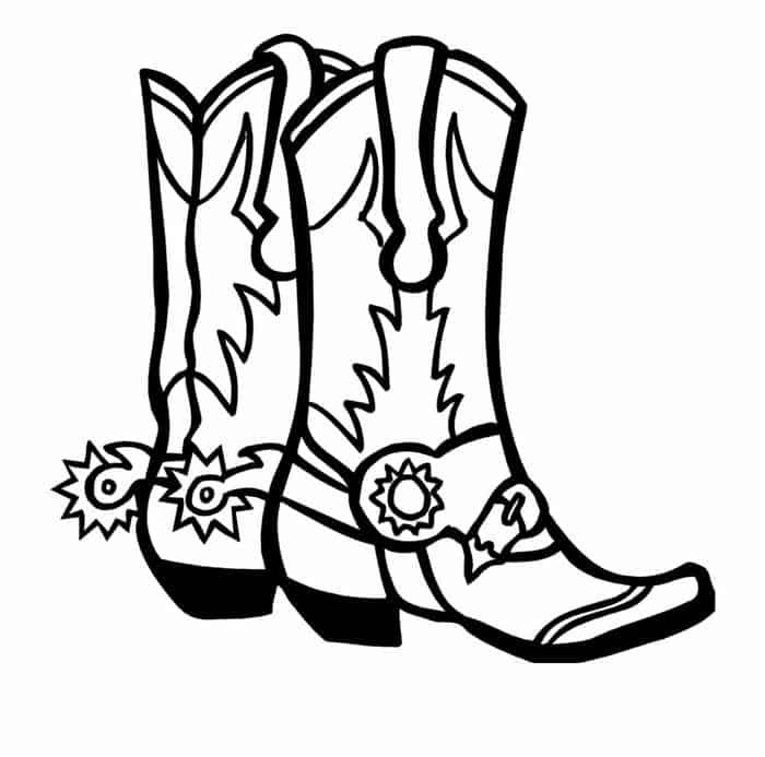 Cowboy boot coloring pages western clip art cowboy boots drawing coloring pages