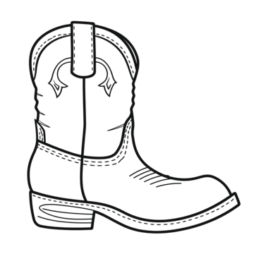 Cowboy boots coloring pages free printables outline sketch drawing vector cow drawing wing drawing cowboy drawing png and vector with transparent background for free download