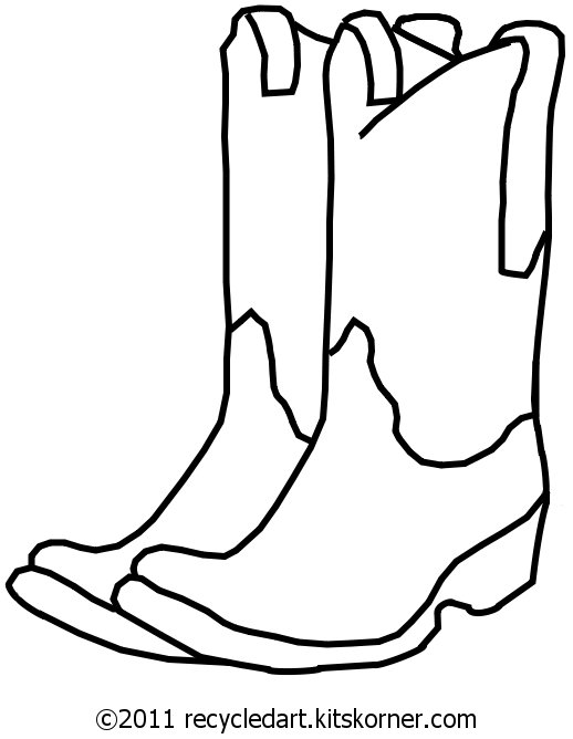Blank cowboy boots free embroidery pattern â