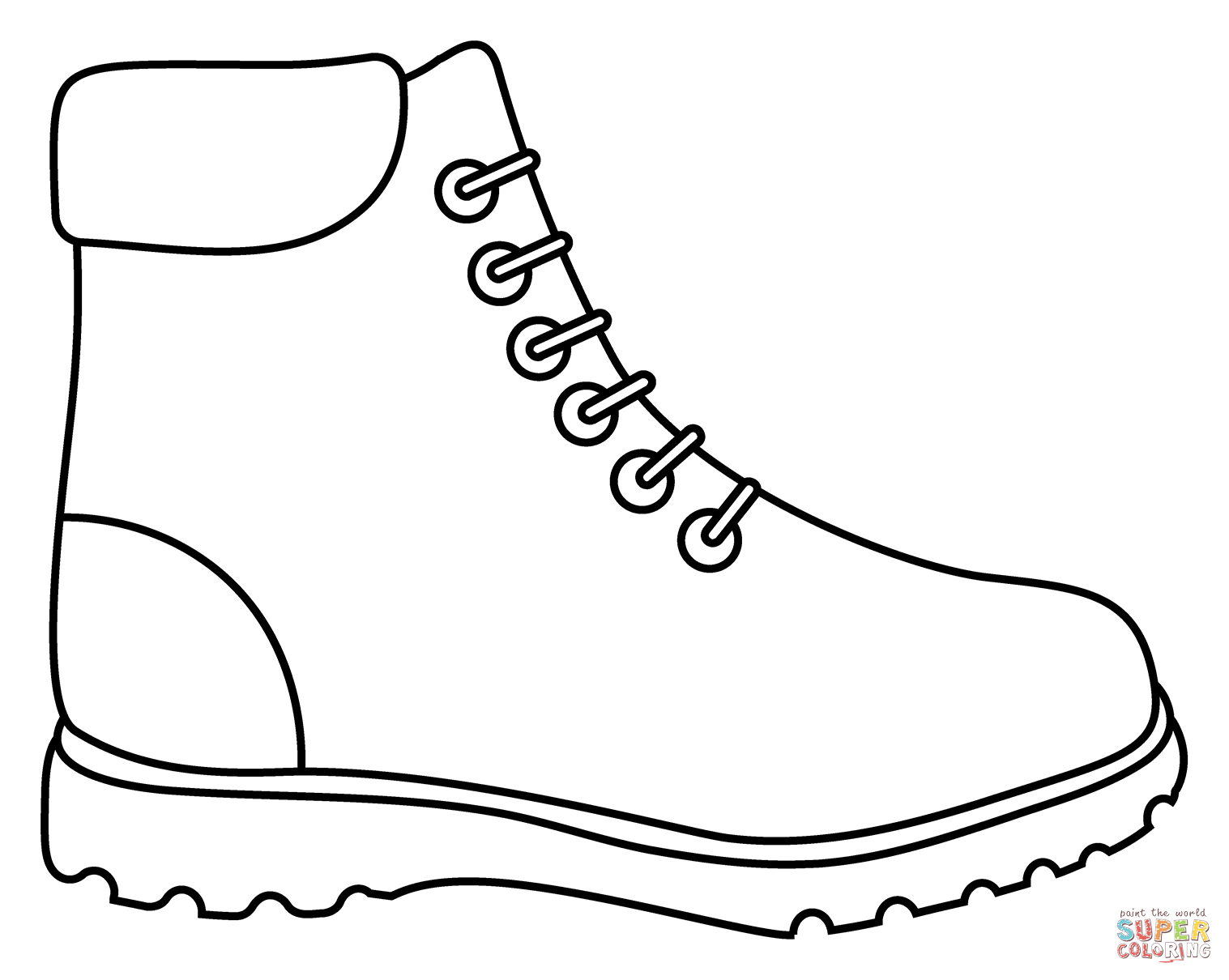 Hiking boot emoji coloring page free printable coloring pages