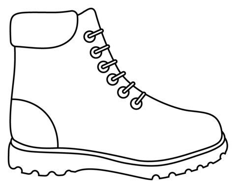 Hiking boot emoji coloring page free printable coloring pages