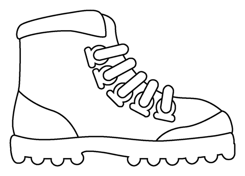 Hiking boot emoji coloring page free printable coloring pages