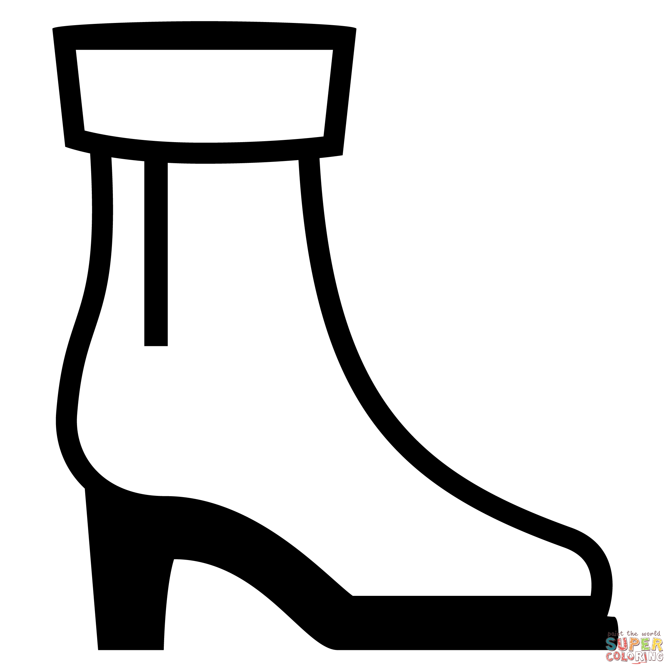 Womans boot emoji coloring page free printable coloring pages