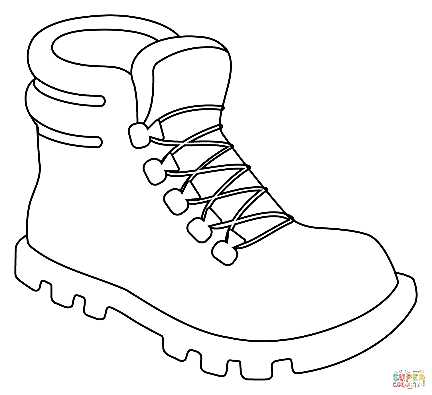 Hiking boot emoji coloring page free printable coloring pages