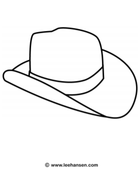 Cowboy hat coloring page