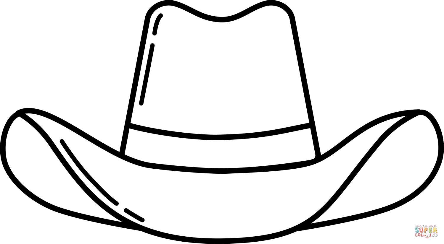 Cowboy hat coloring page free printable coloring pages