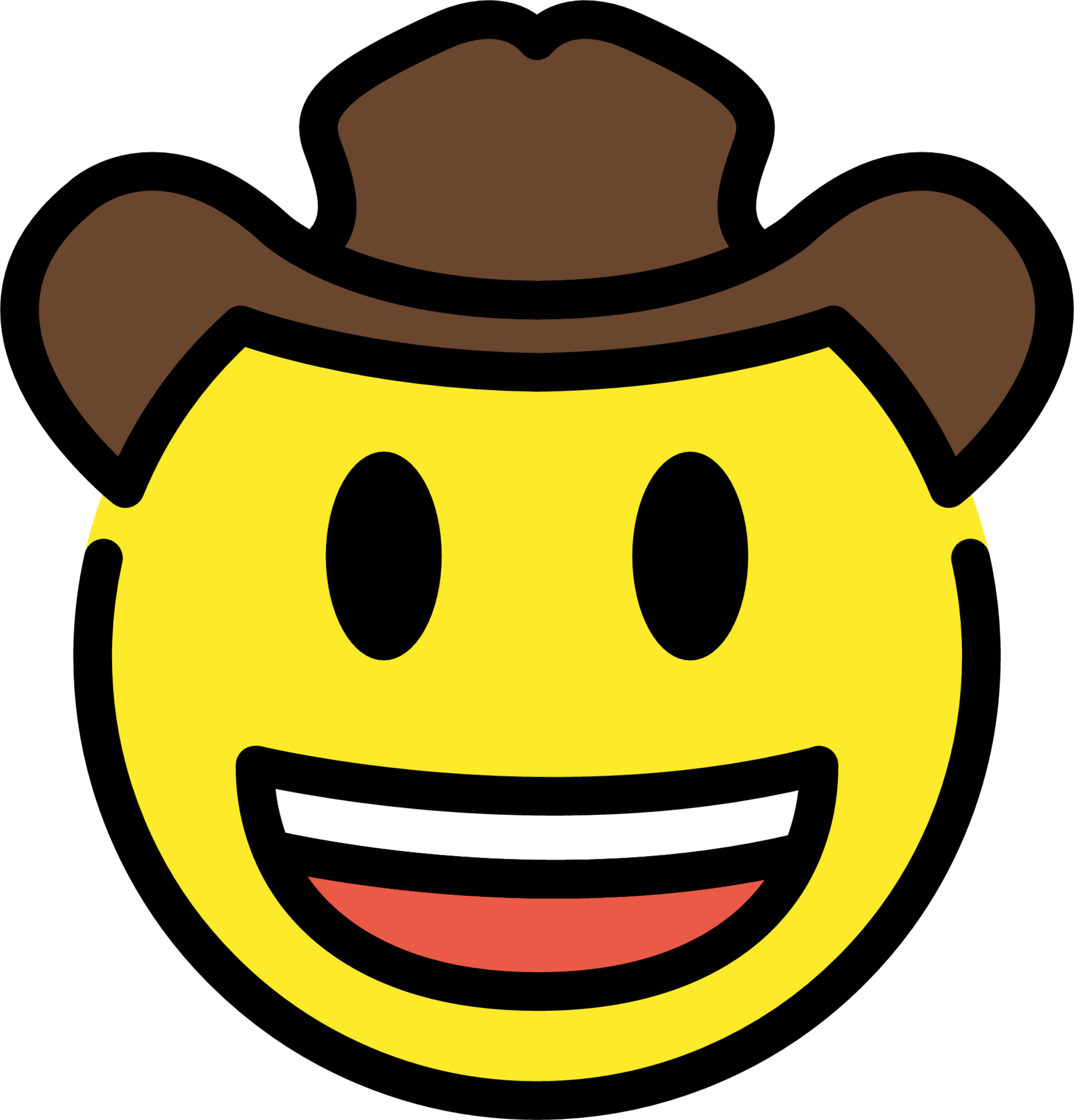 Cowboy hat face emoji