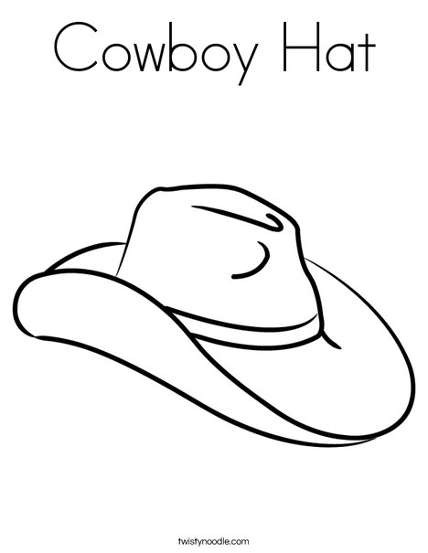 Cowboy hat coloring page